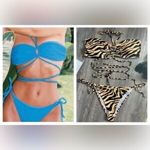 RARE! Princess Polly XX tiger wrap bikini size 12